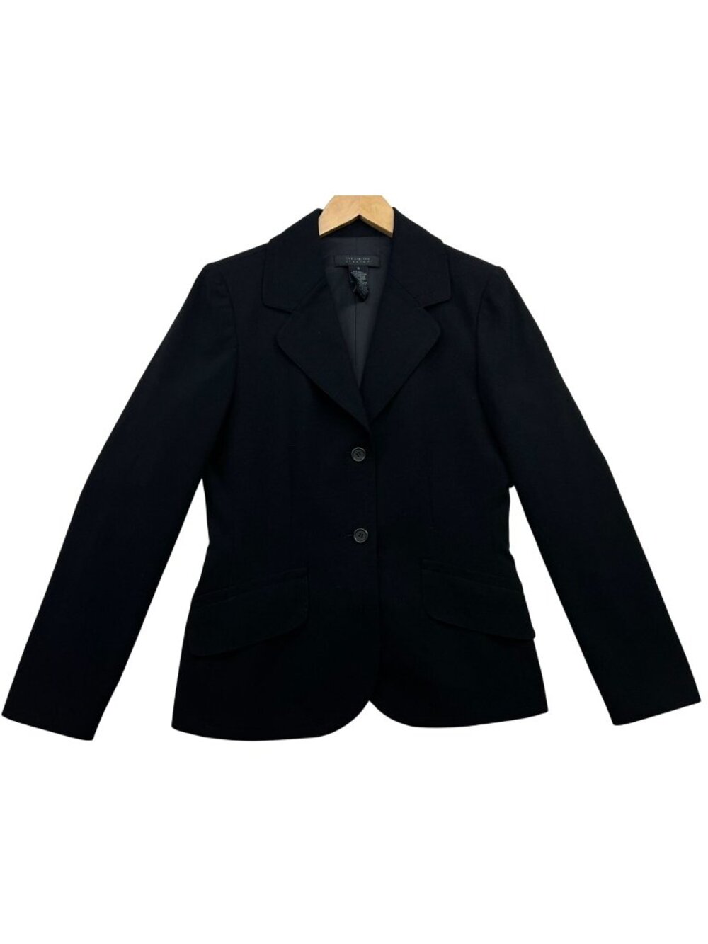 The Limited Women's Two-Button Blazer Jacket Long Sleeve Stretch Size S Black